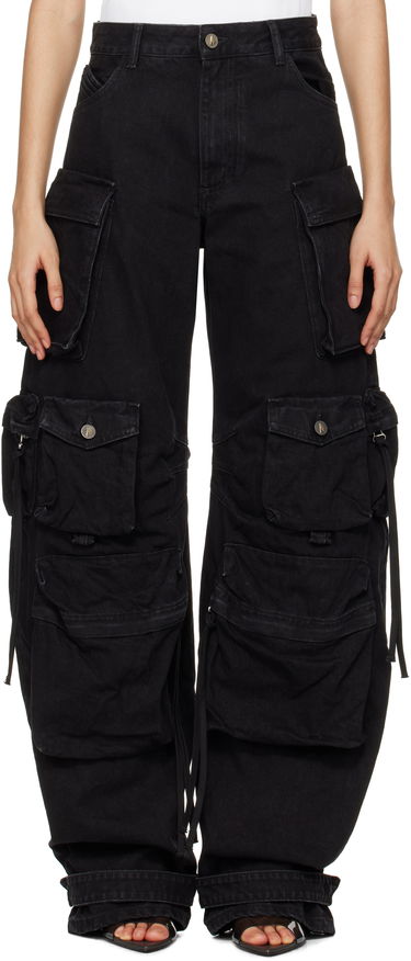 Cargo byxor The Attico Attico Fern Cargo Denim Jeans Svart | 250WCP00084 DDD066AA, 0