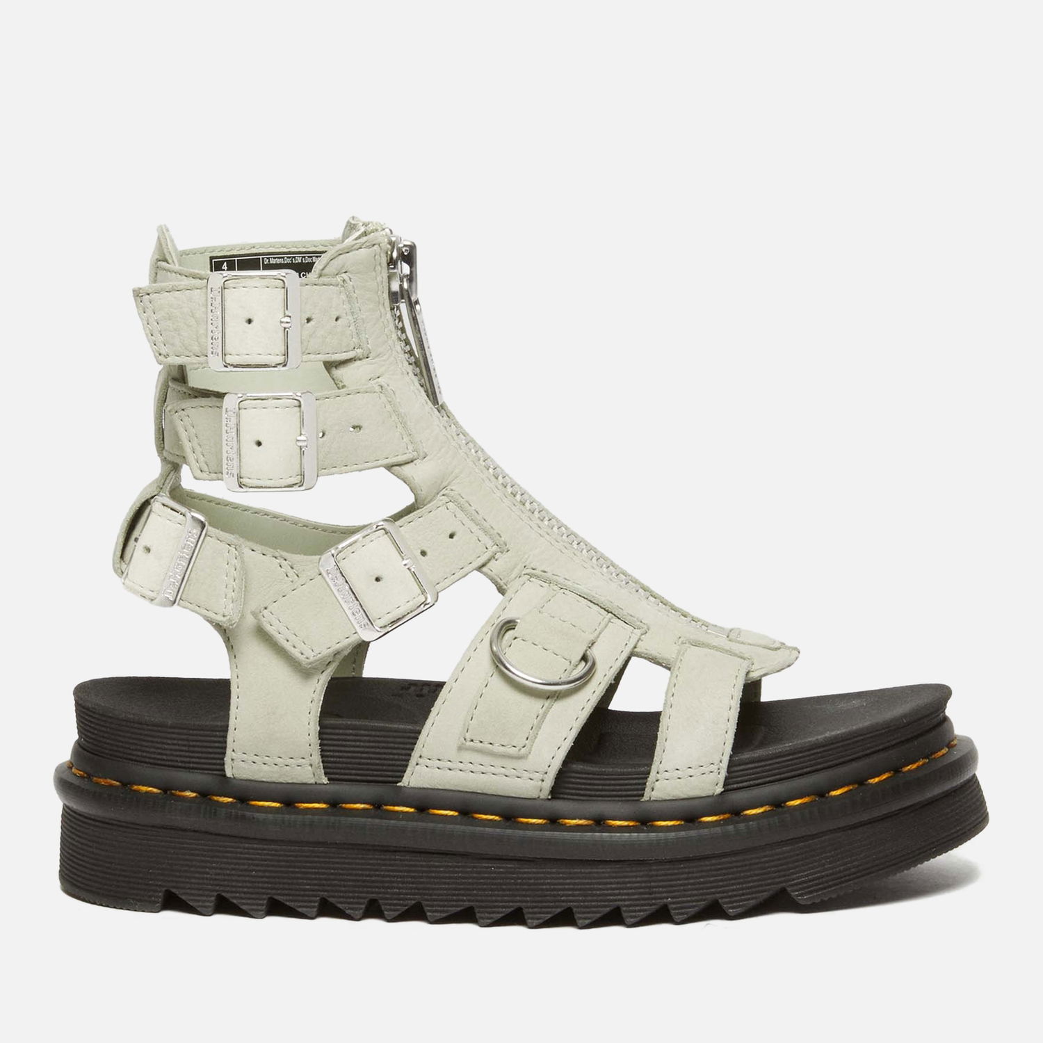 Sneakers och skor Dr. Martens Olson Leather Zip Front Gladiator Sandals Grå | 31542763, 0