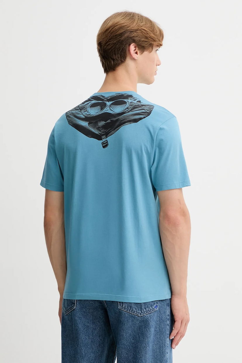 T-shirt C.P. Company C.P. Company Goggle Print T-Shirt Blå | 19CMTS725A005100W