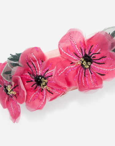 Pin Dolce & Gabbana Dolce & Gabbana Floral Chiffon Headband Rosa | LB3L50G7WFVF0660, 3