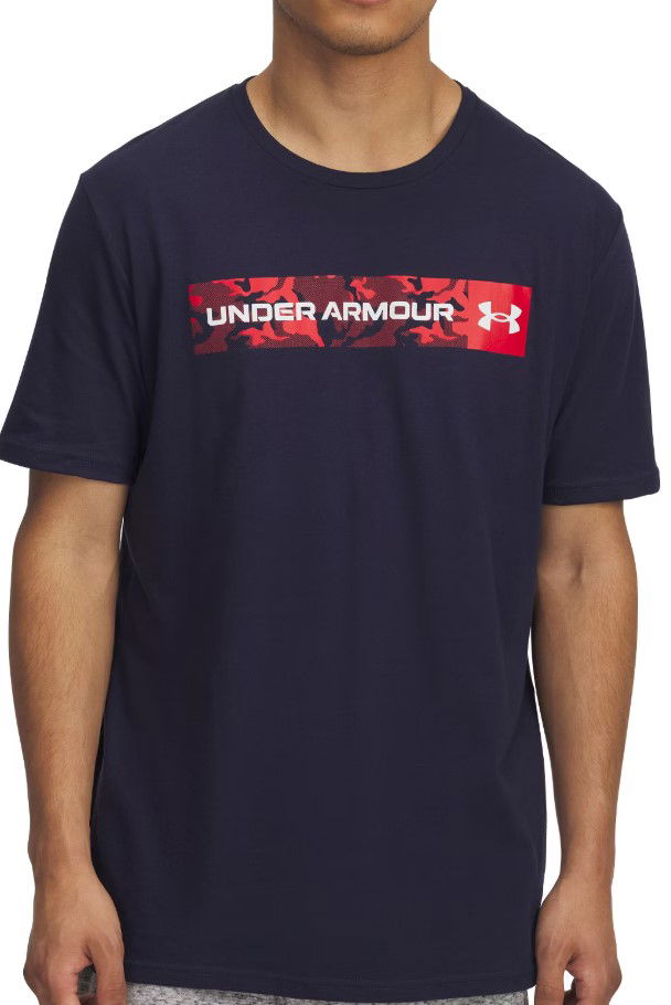 T-shirt Under Armour Under Armour Camo Chest Stripe Short Sleeve T-Shirt Mörkblå | 1376830-411