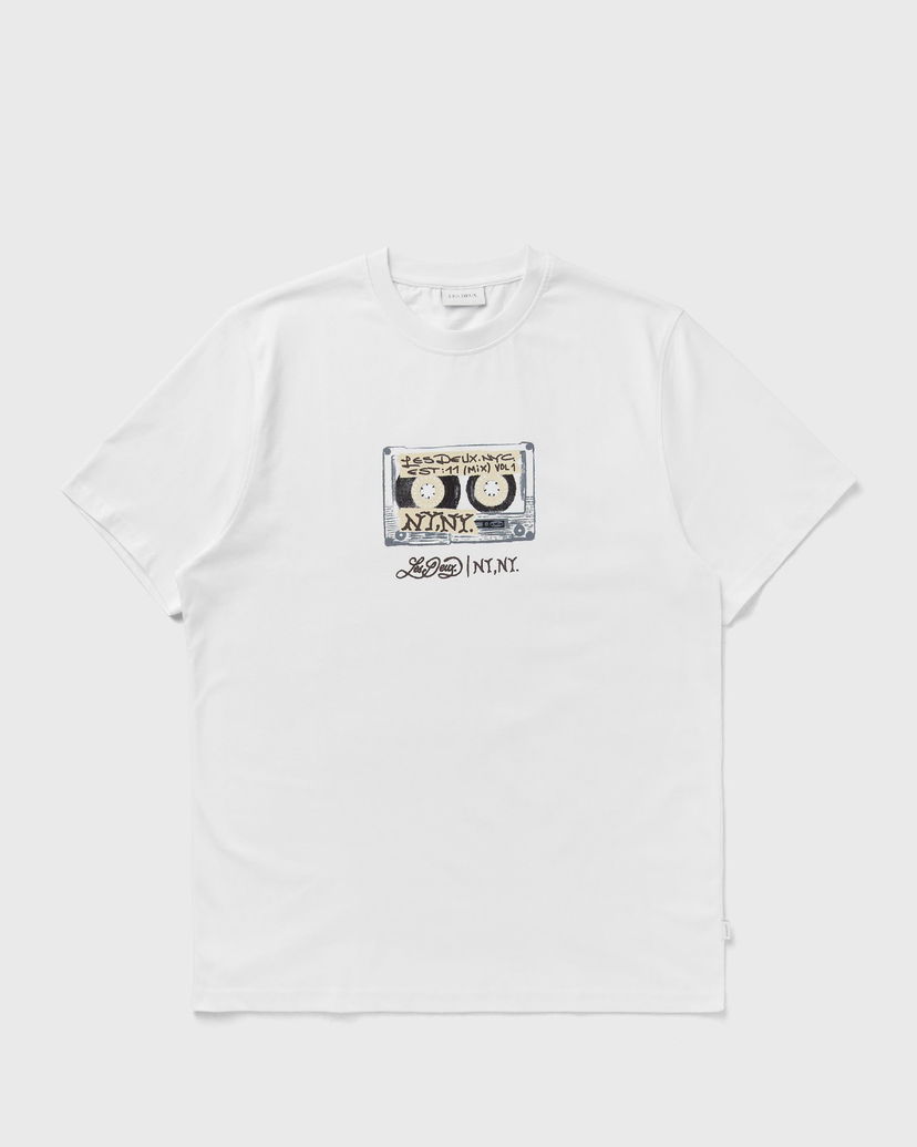 T-shirt Les Deux Mix Tape Graphic T-Shirt Vit | 1000737-201