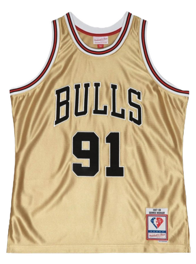 Jersey Mitchell & Ness Chicago Bulls Dennis Rodman 75th Swingman Jersey Metallisk | SMJY4398-CBU97DRDGOLD