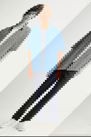 Skjorta Samsoe Samsoe Samsoe Samsoe SAAYO Regular Fit Denim Shirt Blå | M24200078, 1