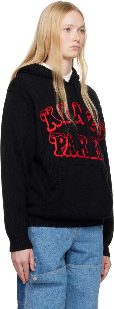 Sweatshirt KENZO Kenzo Paris VERDY Edition Knitted Hoodie Svart | FF58PU7103CJ, 4