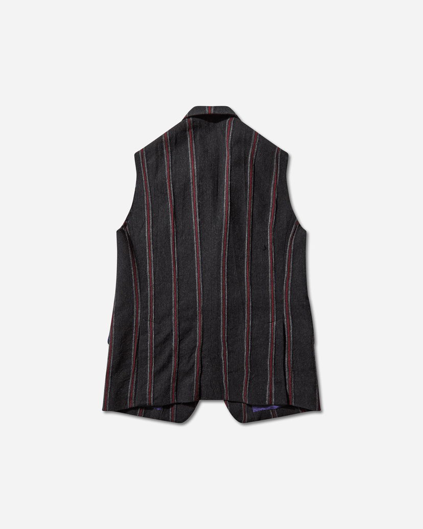 Väst Needles Striped Tweed Sleeveless Jacket Flerfärgad | RW133 GREY