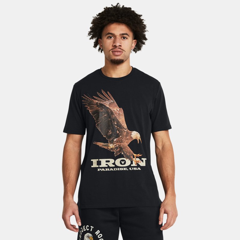 T-shirt Under Armour Project Rock Eagle Kurzarm-Shirt Svart | 1383224-001, 0