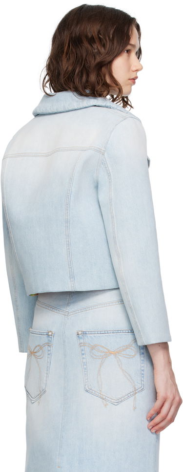 Jacka Acne Studios Acne Studios Padded Cropped Denim Jacket Blå | A90642-, 2