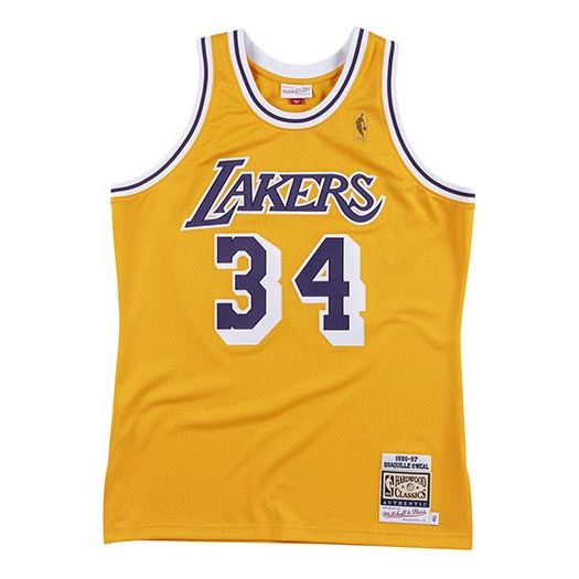 Jersey Mitchell & Ness Mitchell & Ness NBA Los Angeles Lakers Shaquille ONeal  #34 Basketball Jersey Gul | AJY4AC18066-LALLTGD96SON