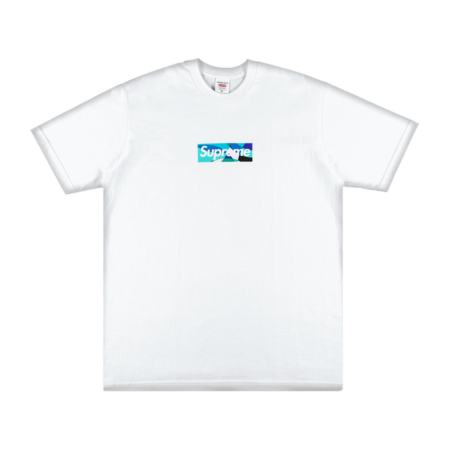 T-shirt Supreme Emilio Pucci x Box Logo Tee 'White/Blue' Vit | SS21T4 WHITE BLUE, 0
