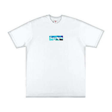 T-shirt Supreme Emilio Pucci x Box Logo Tee 'White/Blue' Vit | SS21T4 WHITE BLUE, 0