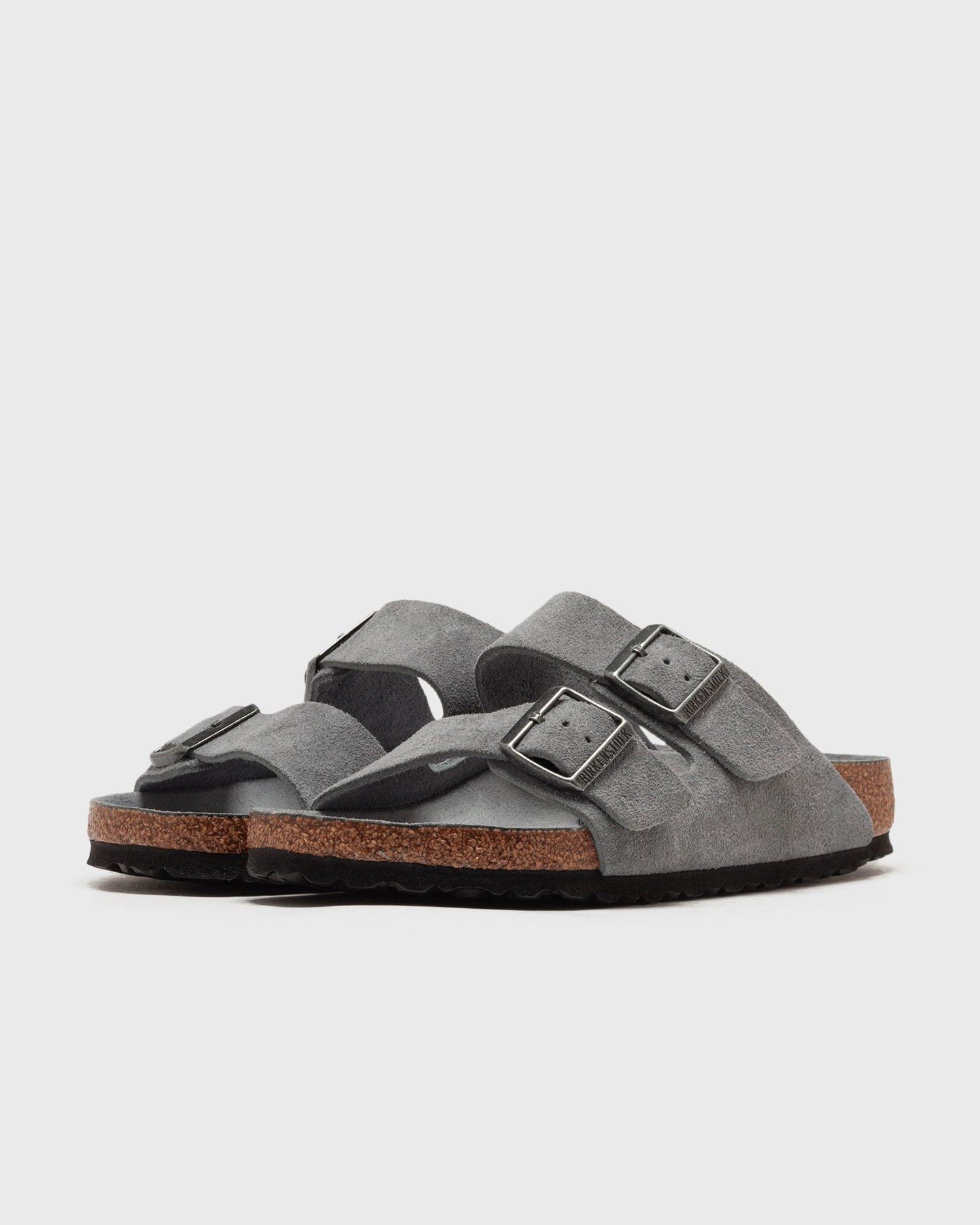 Sneakers och skor Birkenstock Arizona Soft Footbed Suede Slides Grå | 1030860, 1
