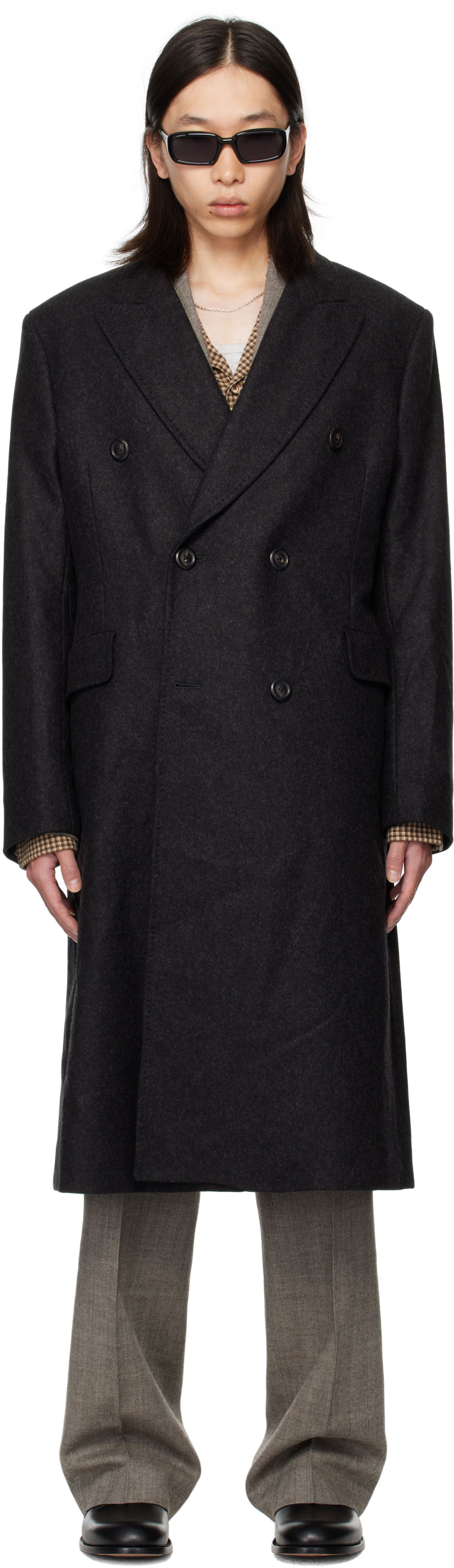 Rockar OUR LEGACY OUR LEGACY Whale Double-Breasted Coat Svart | M4251WG, 0