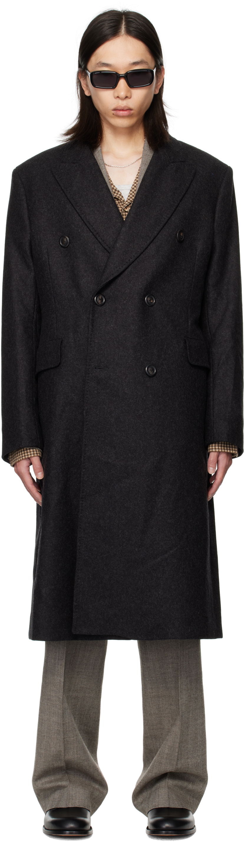 Rockar OUR LEGACY OUR LEGACY Whale Double-Breasted Coat Svart | M4251WG