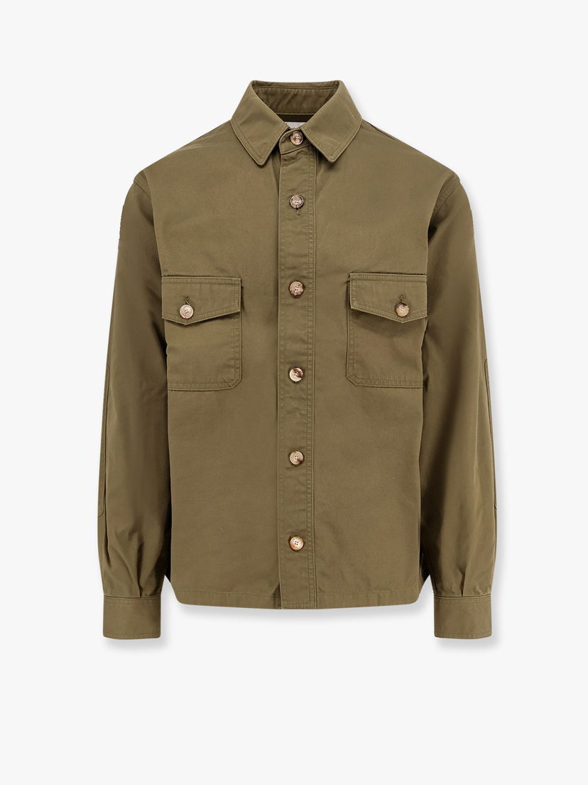 Skjorta Saint Laurent Saint Laurent Button-Down Shirt Grön | 816396Y03JC3007