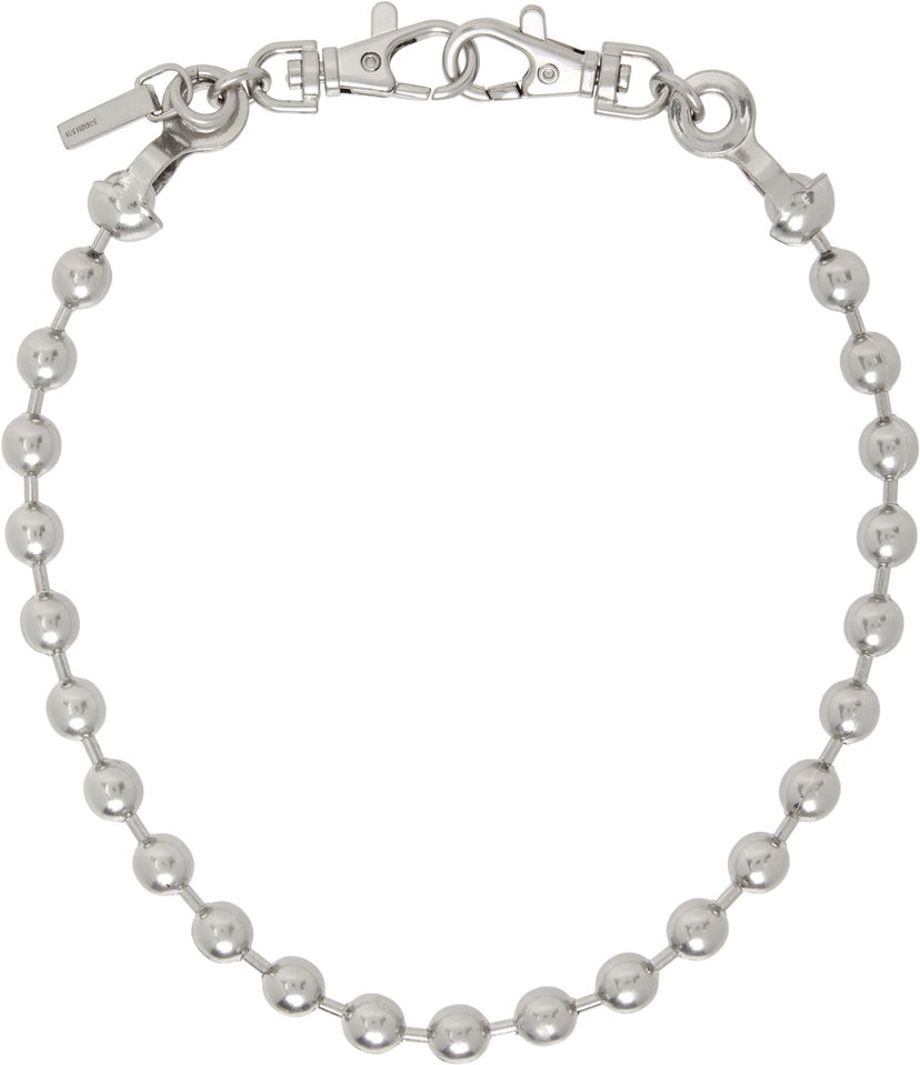 Halsband We11done We11done Ball Chain Necklace Metallisk | WD-AJ0-25-587-U-SS