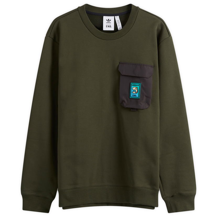 Sweatshirt adidas Originals END. X Flyfishing Sweat Brun | IL7091