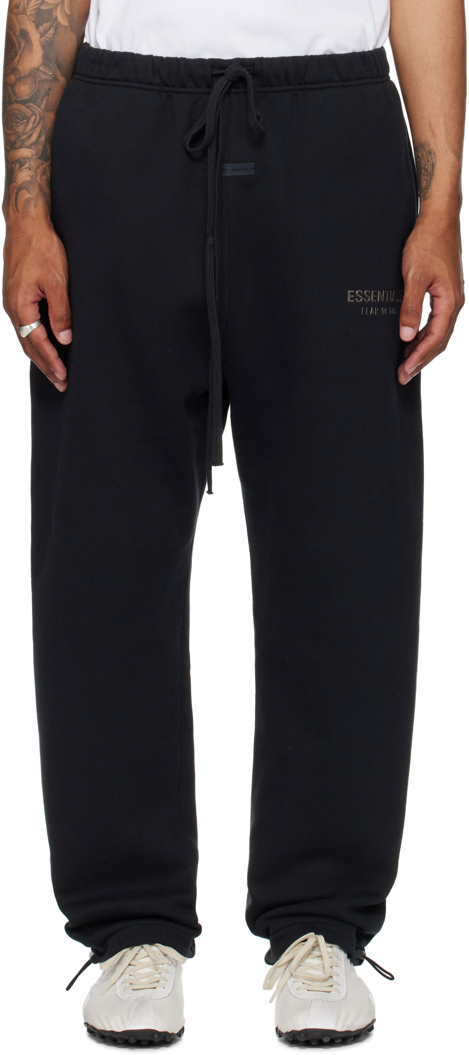 Träningsbyxor Fear of God Fear of God ESSENTIALS Relaxed Fleece Sweatpants Svart | 130SP258220F, 0