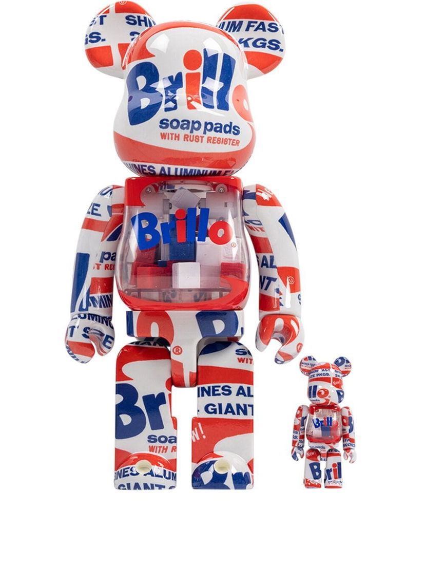Samlarobjekt Medicom Toy Andy Warhol Brillo Be@rbrick 100% and 400% figure set - Red Flerfärgad | MEDI294420850514