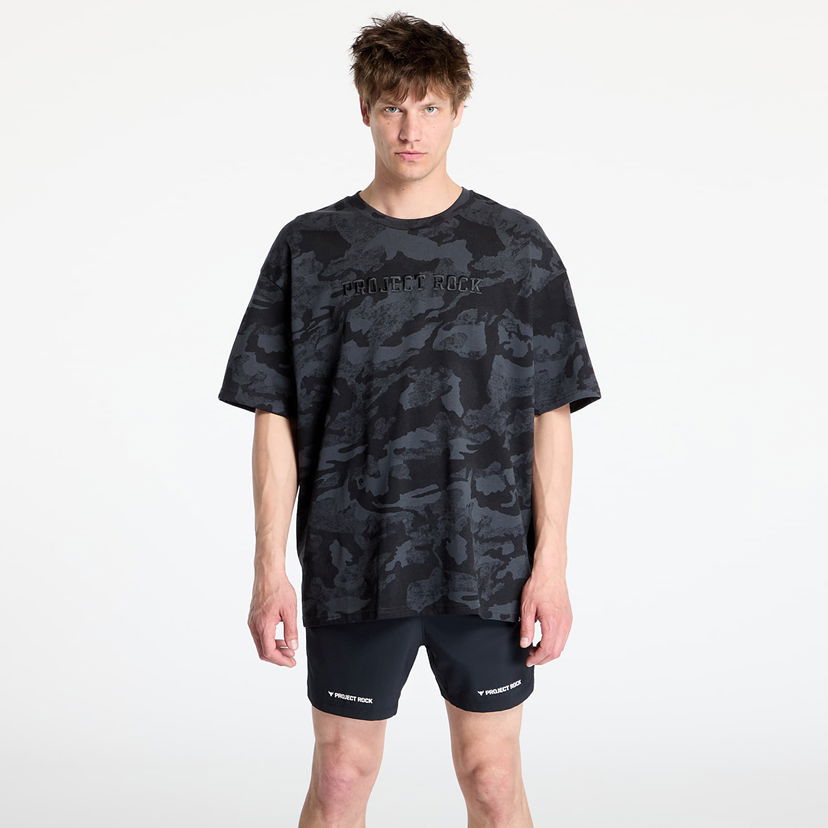 T-shirt Under Armour Project Rock All Over Print T-Shirt Svart | 1389976-001