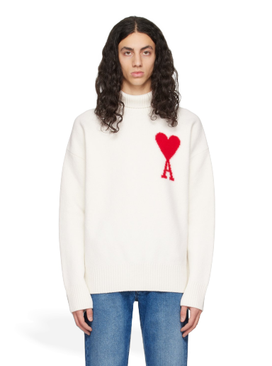 Sweater AMI Turtleneck Vit | BFUKS402.018
