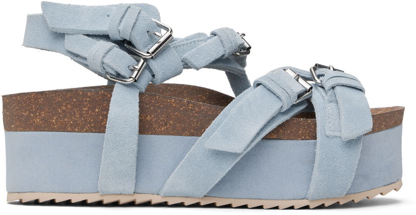 Klä R13 R13 Suede Platform Sandals Blå | R13WS075-S211A
