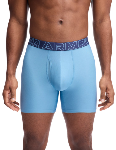 Boxare Under Armour Under Armour SOLID 6in 3-Pack Boxer Shorts Turkos | 1383878-418, 4