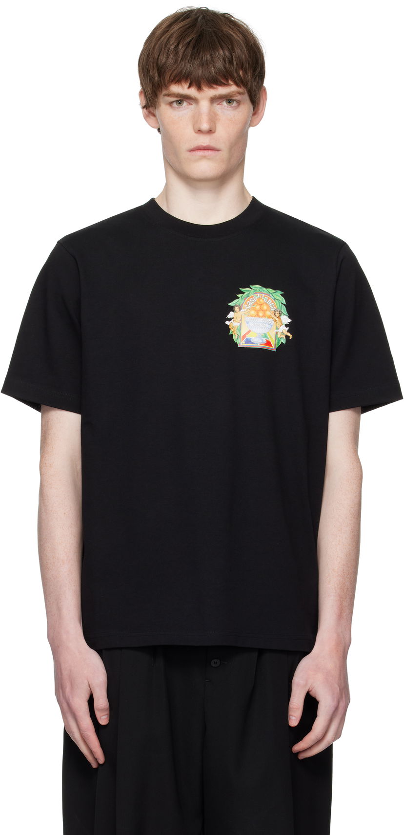 T-shirt Casablanca Casablanca Triomphe D'Orange Graphic T-Shirt Svart | MPF25-JTS-001-24-EX-FLANNELS