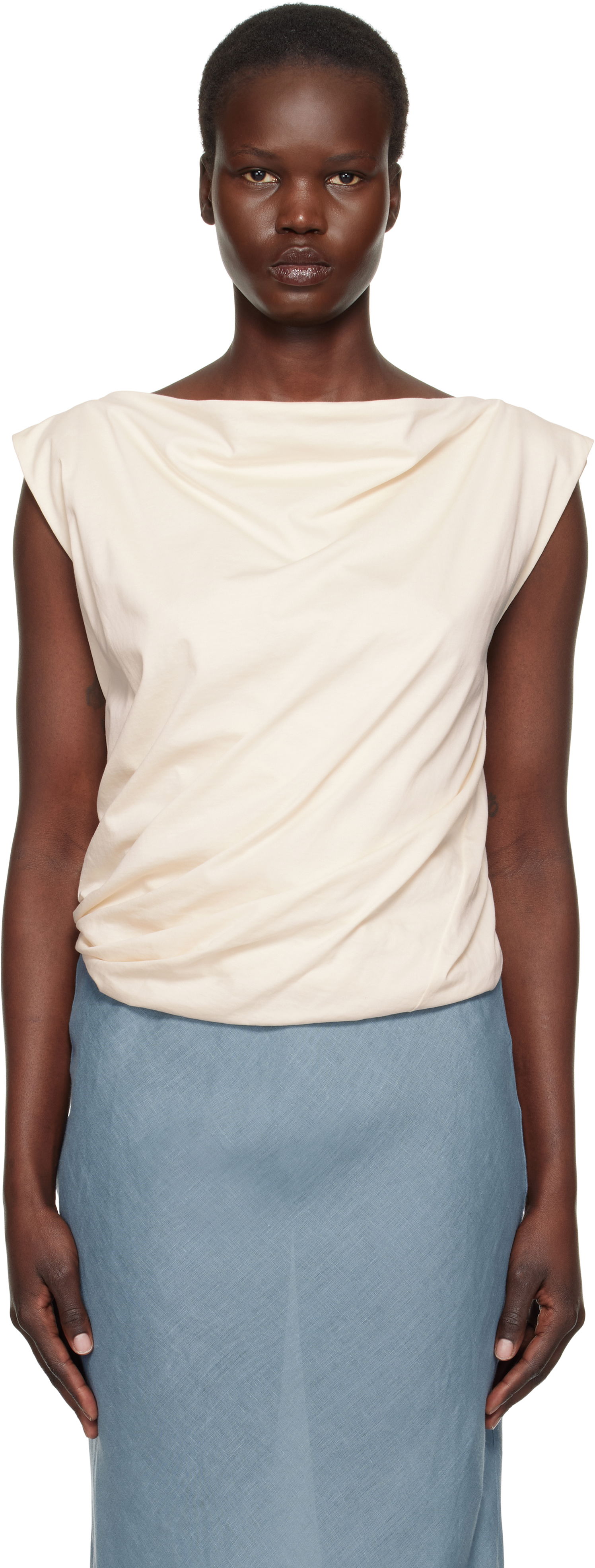 Linne Baserange Turn Sleeveless Top Beige | TOTUT-RC-SP25, 0