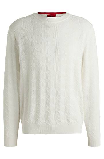 Sweater BOSS Argyle Sweater Vit | 50536694, 0