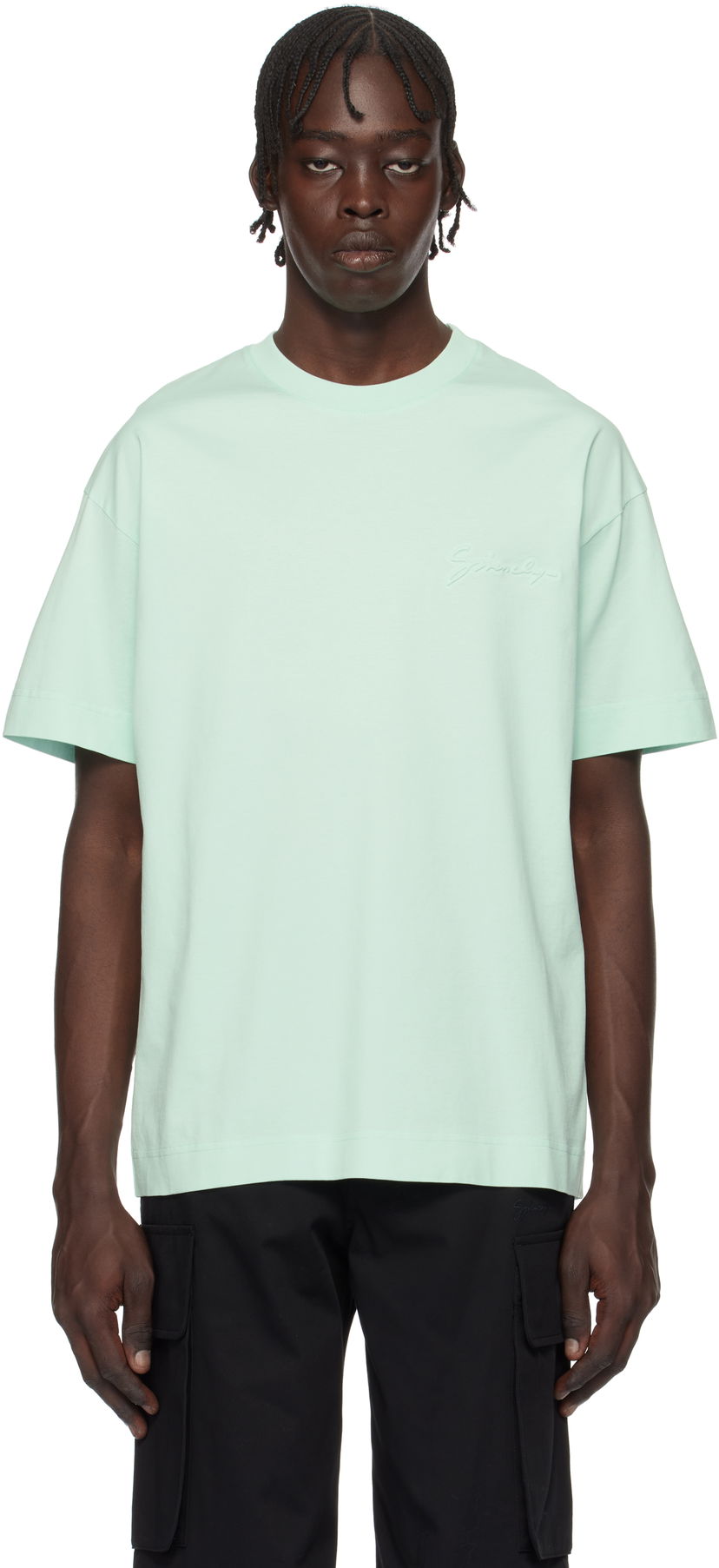 T-shirt Givenchy Signature Logo T-Shirt Grön | BM71MG3YP1341
