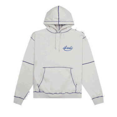 Sweatshirt Awake NY Contrast Stitch Script Logo Hoodie Vit | AWK SP22 HD002 CREA, 0