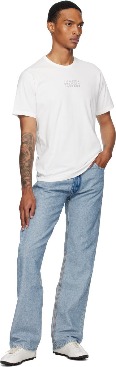 T-shirt Maison Margiela MM6 Maison Margiela Logo T-Shirt Vit | SH0GC0057 S24312, 3