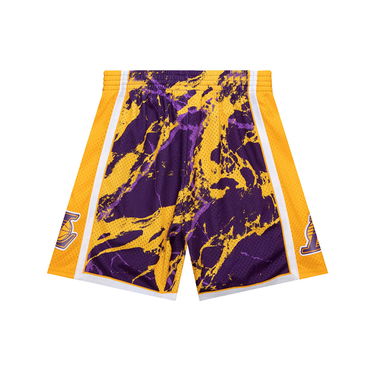 Shorts Mitchell & Ness NBA Los Angeles Lakers Team Marble Swingman Shorts Purpur | PFSW1279-LAL09PPPPTPR, 2
