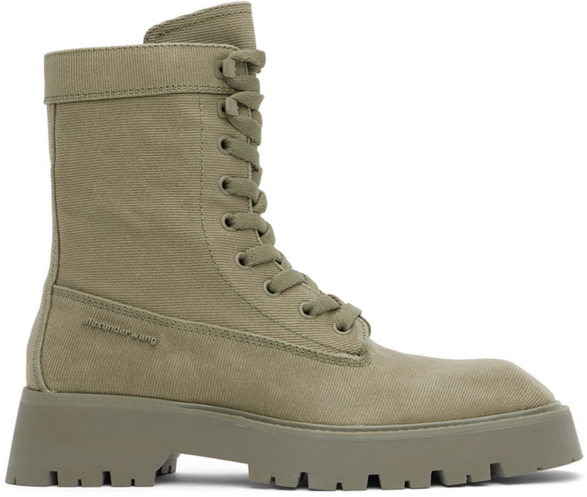 Jacka Alexander Wang Alexander Wang Throttle Lace-Up Ankle Boots Grön | 30324B006
