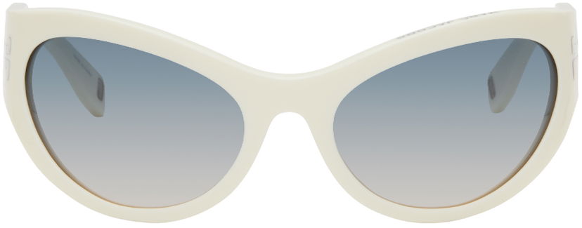 Solglasögon Marc Jacobs Marc Jacobs 'The Icon' Wrapped Sunglasses Vit | MJ 1087/S 716736860848