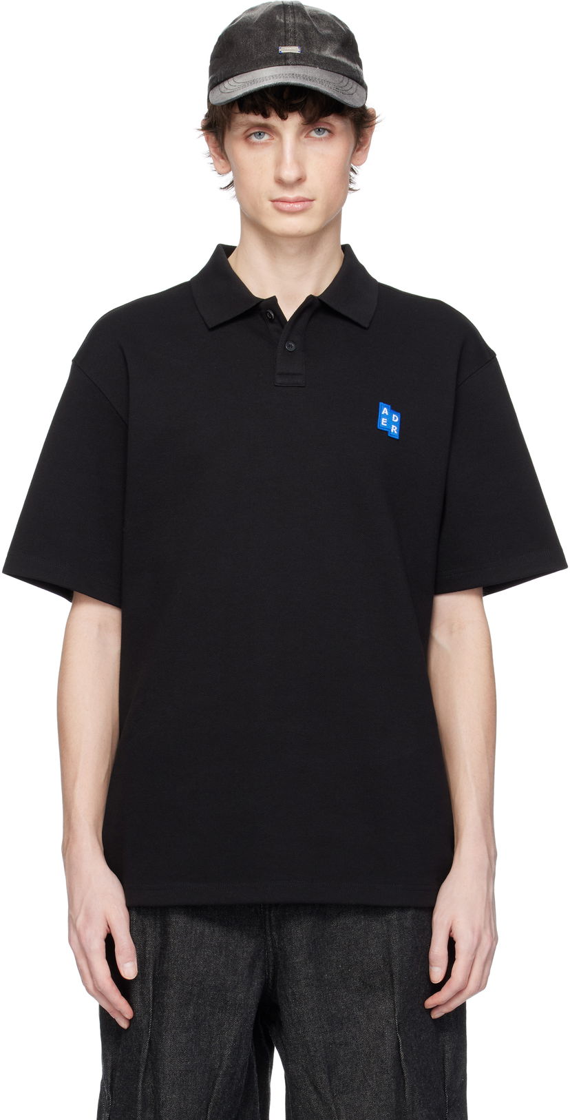 Polotröja ADER ERROR ADER error Sig; TRS Tag 01 Polo Svart | BO42FYPL0201BK
