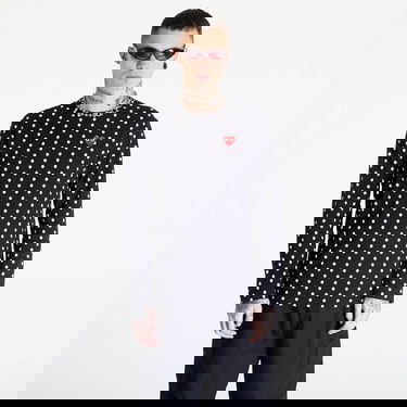 T-shirt Comme des Garçons PLAY Heart Logo Long Sleeve Tee UNISEX Svart | AZT166 black, 0