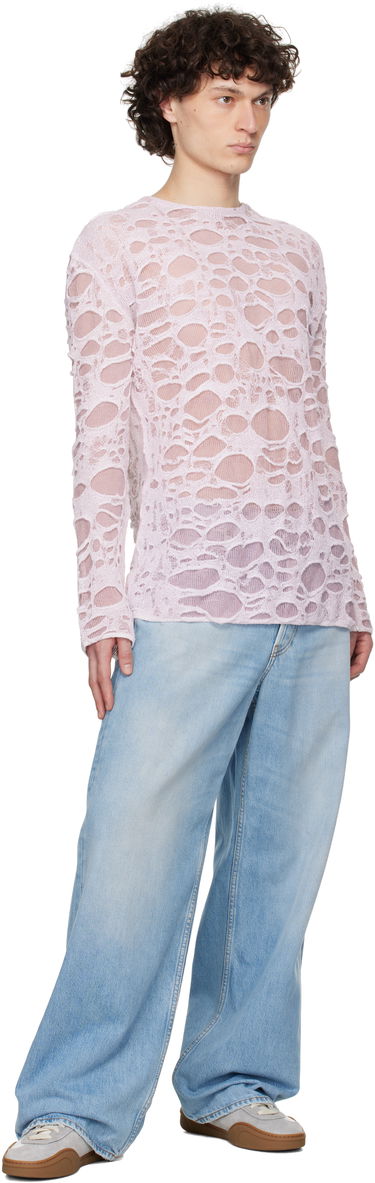 Sweater Acne Studios Acne Studios Layered Knit Sweater Rosa | B60362-, 3