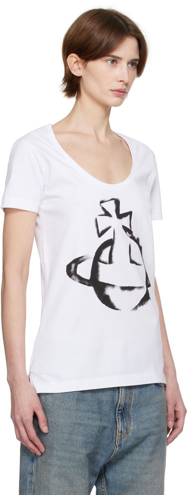 T-shirt Vivienne Westwood Vivienne Westwood Stencil Orb Lollo T-Shirt Vit | 3G010034-J001M-, 1