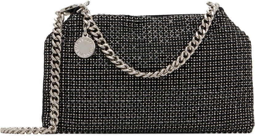 Handväska Stella McCartney Stella McCartney Falabella Crystal Mesh Shoulder Bag Svart | 7B0101WP0413
