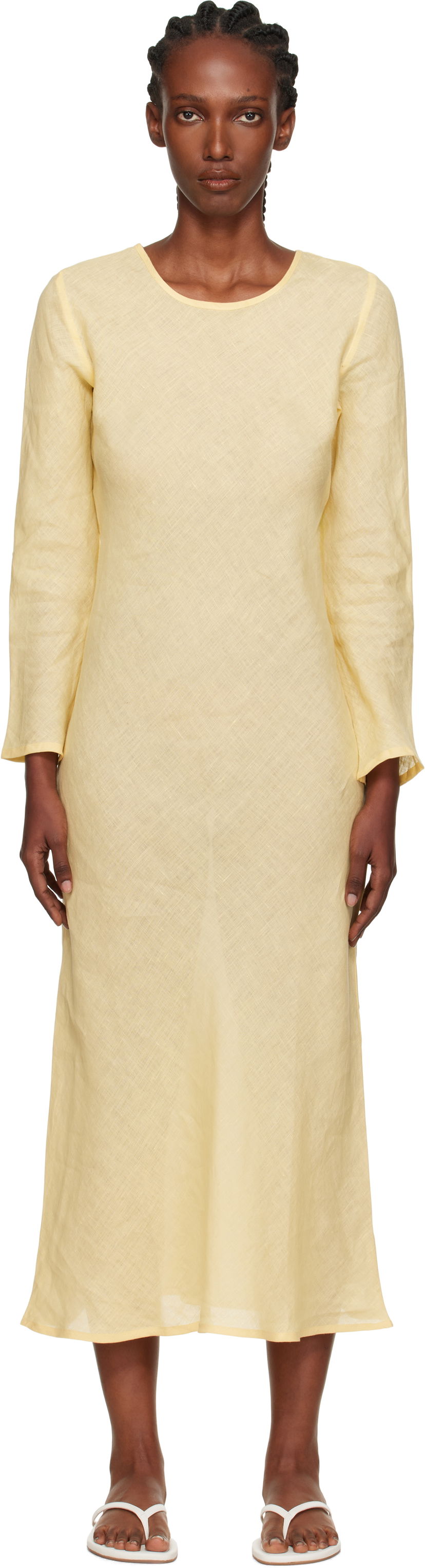 Klä Baserange Baserange Dydine Long Sleeve Maxi Dress Gul | DRDYL-FL-AU25