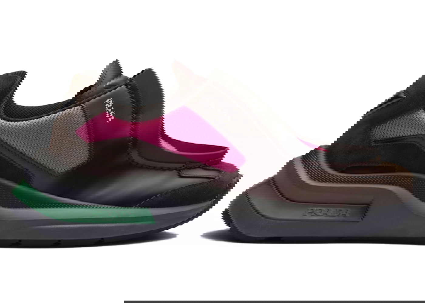 Sneakers och skor Prada Brushed Leather Bike Fabric Suede Garnet "Peony Pink" Rosa | 2EG424_3LNN_F0KFF, 0