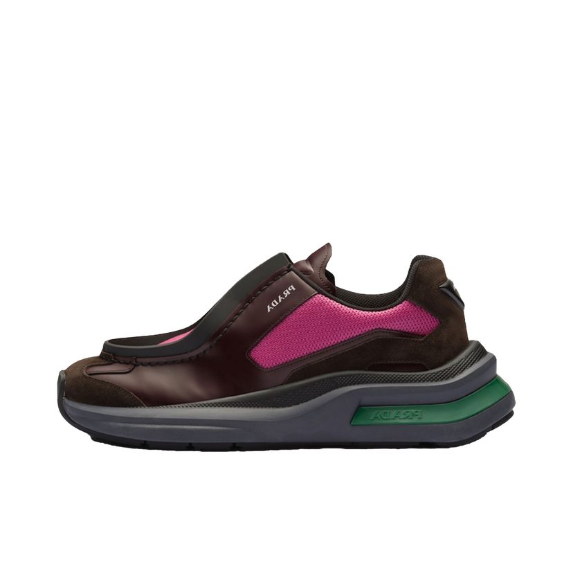 Sneakers och skor Prada Brushed Leather Bike Fabric Suede Garnet "Peony Pink" Rosa | 2EG424_3LNN_F0KFF