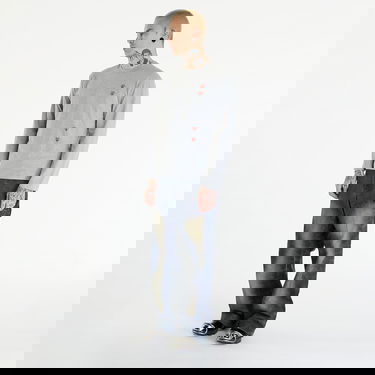 T-shirt Comme des Garçons PLAY Long Sleeve Logo Print T-Shirt UNISEX Grey Grå | AXT339 grey, 2