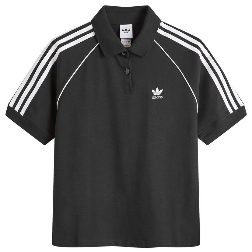 Polotröja adidas Originals Women's SST Adicolor Short Sleeve Polo Shirt, Size X-Small Svart | JX7802