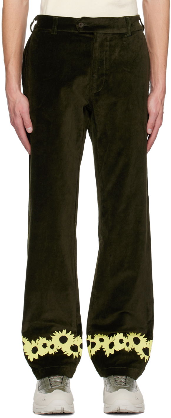 Byxor Saintwoods Flower Corduroy Trousers Grön | SW01510