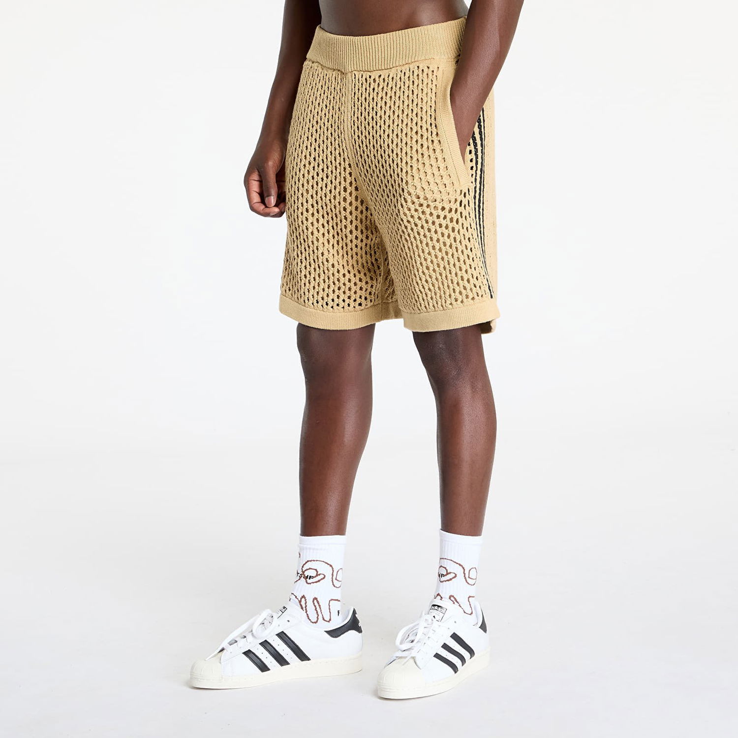 Shorts adidas Originals Clot x C Shorts UNISEX Beige Tone Beige | JD7114, 0