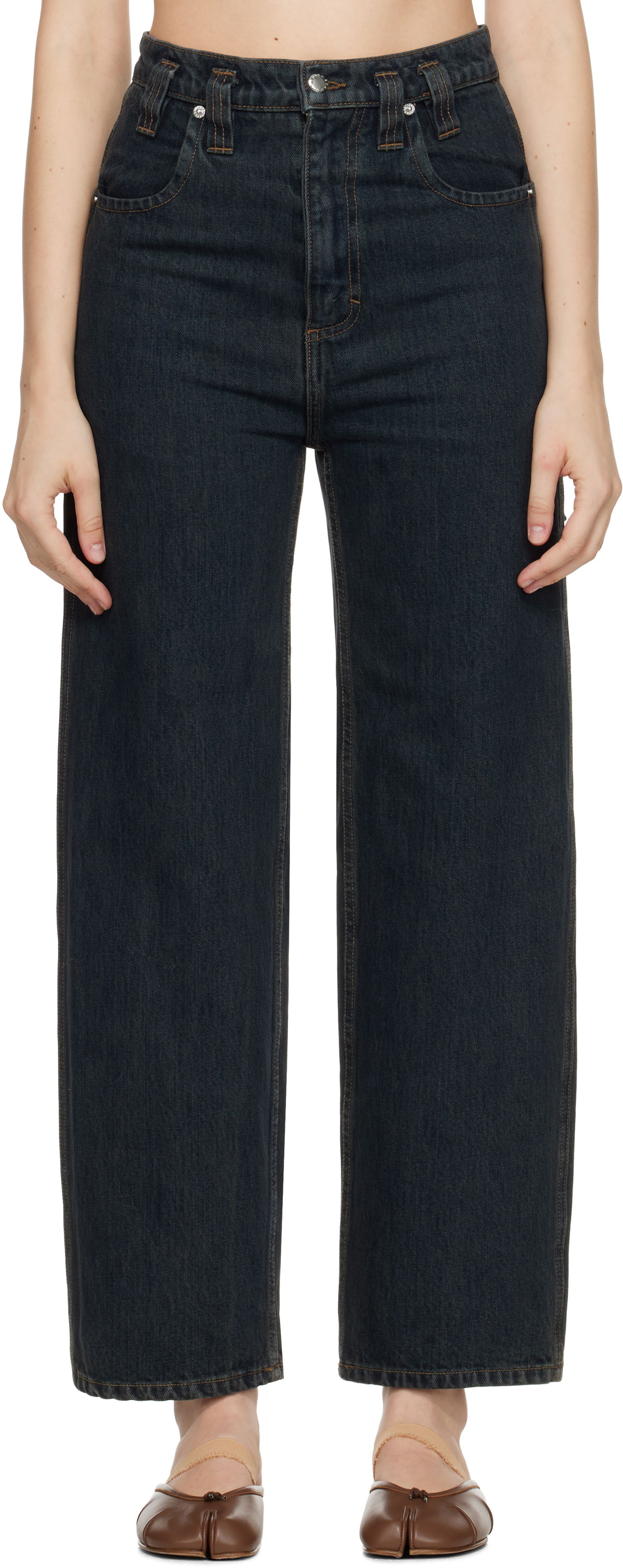 Jeans Eckhaus Latta Eckhaus Latta Baggy Jeans Blå | 555-EL-PF25-C -, 0
