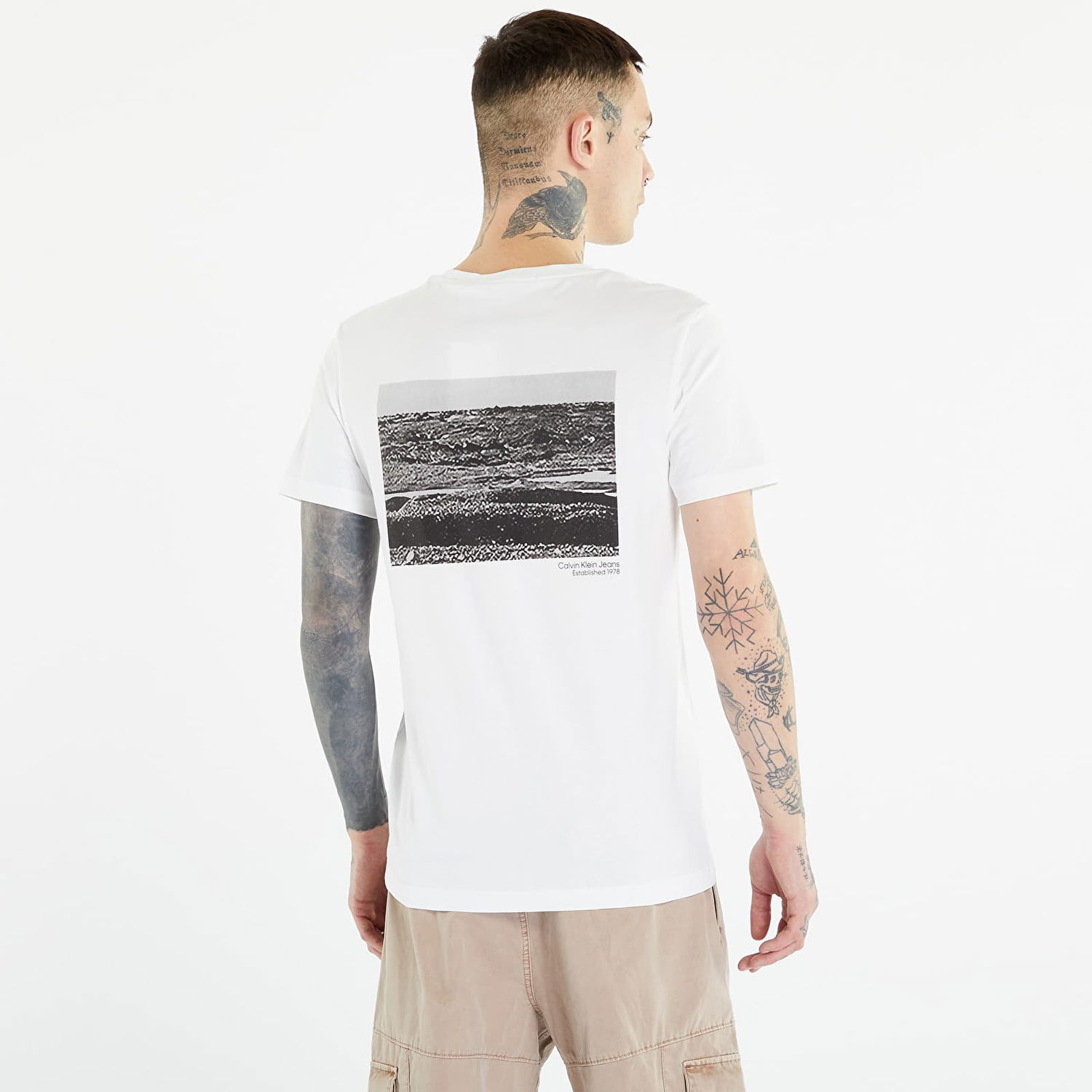T-shirt CALVIN KLEIN Landscape Box Back T-Shirt Vit | J30J322863 YAF, 0